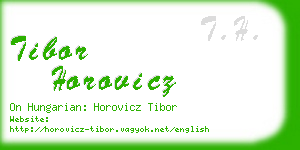 tibor horovicz business card